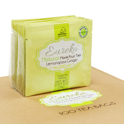 EUREKA Natural Monk Fruit Lemongrass Ginger Tea (Value pack - 100pc)