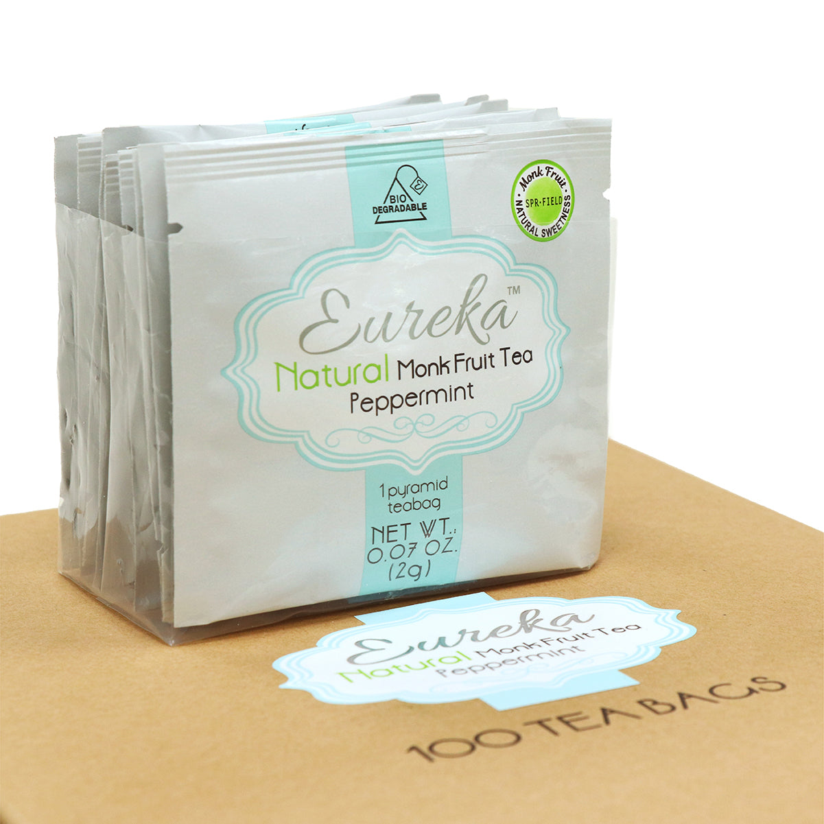 EUREKA Natural Monk Fruit Peppermint Tea (Value pack - 100pc)